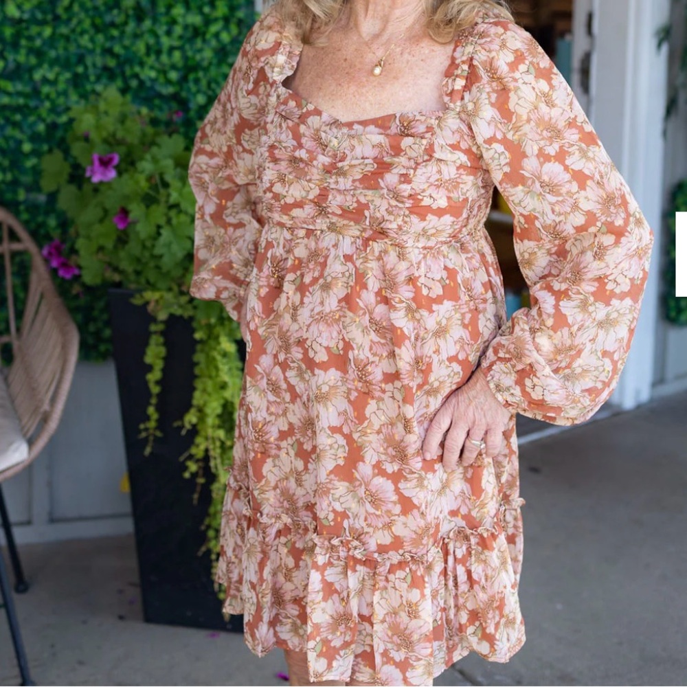 Illa Illa Mauve Floral Boutique Dress